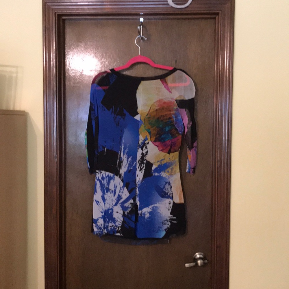 Tunic With Shear Print Overlay - image 2